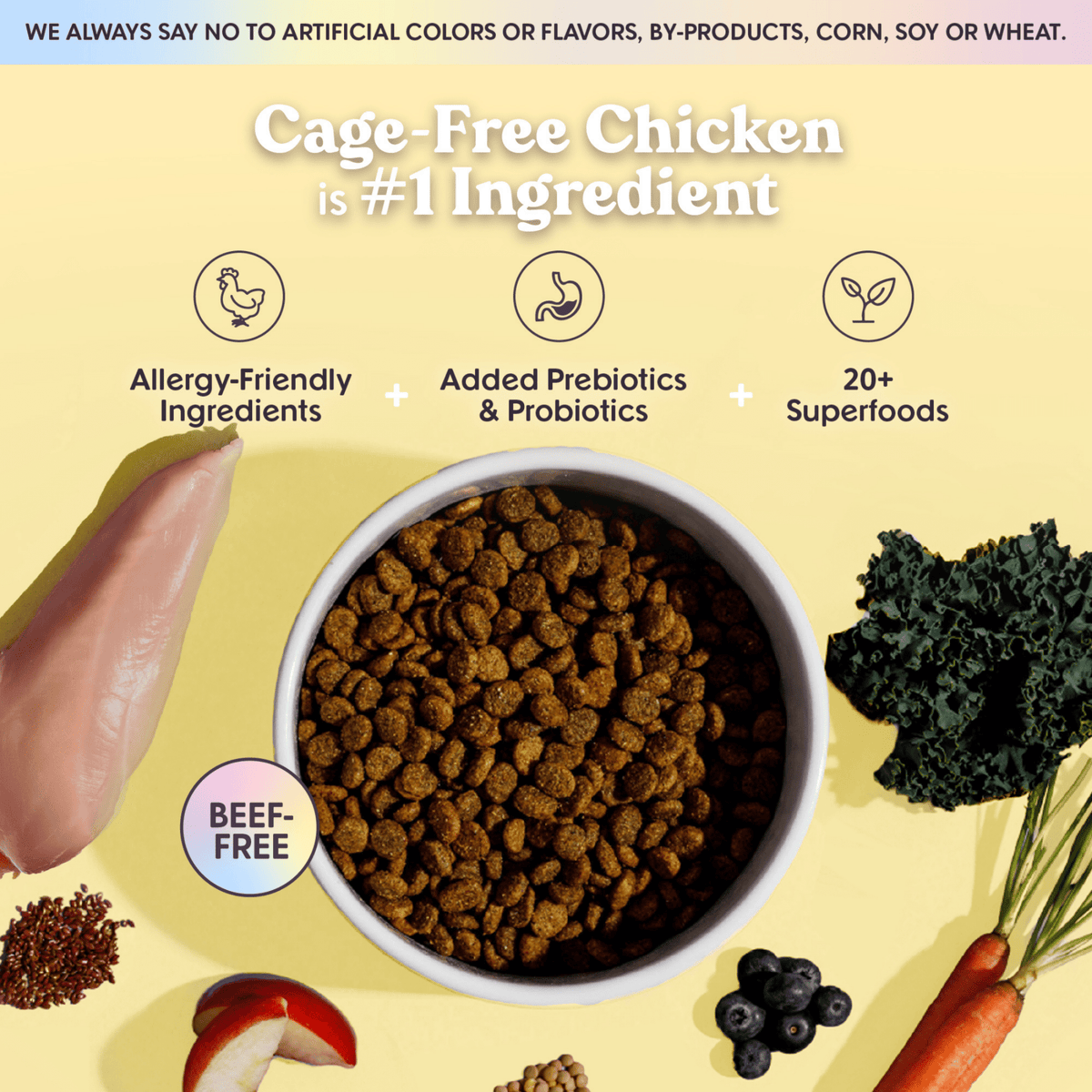 Bundle x Joy - Golden Cage-Free Chicken Superfood Dog Food 18lb - Doglicious Bakery Bites