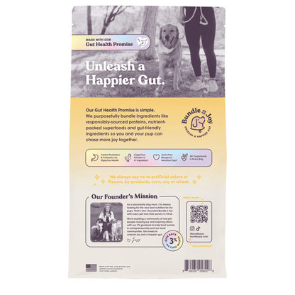 Bundle x Joy - Golden Cage-Free Chicken Superfood Dog Food 18lb - Doglicious Bakery Bites