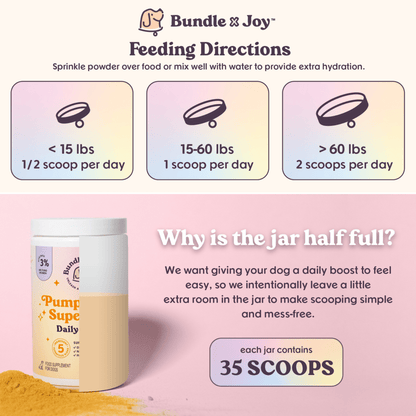 Bundle x Joy - Pumpkin & Superfoods Daily Boost Powder | Digestive Support - Doglicious Bakery Bites