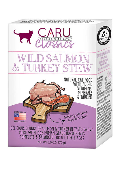 Caru & Cafe Nara - Caru Classics Wild Salmon & Turkey Stew for Cats - Doglicious Bakery Bites