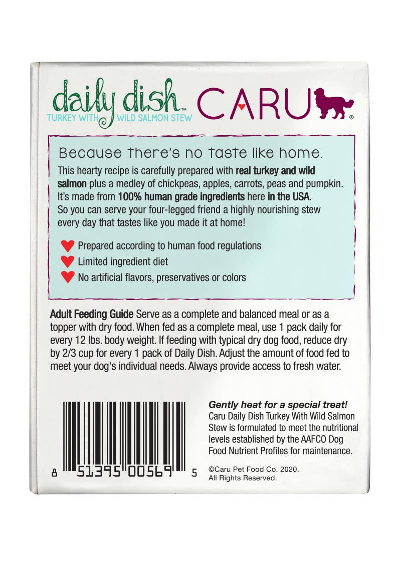 Caru & Cafe Nara - Caru Daily Dish Turkey With Wild Salmon Stew for Dogs - Doglicious Bakery Bites