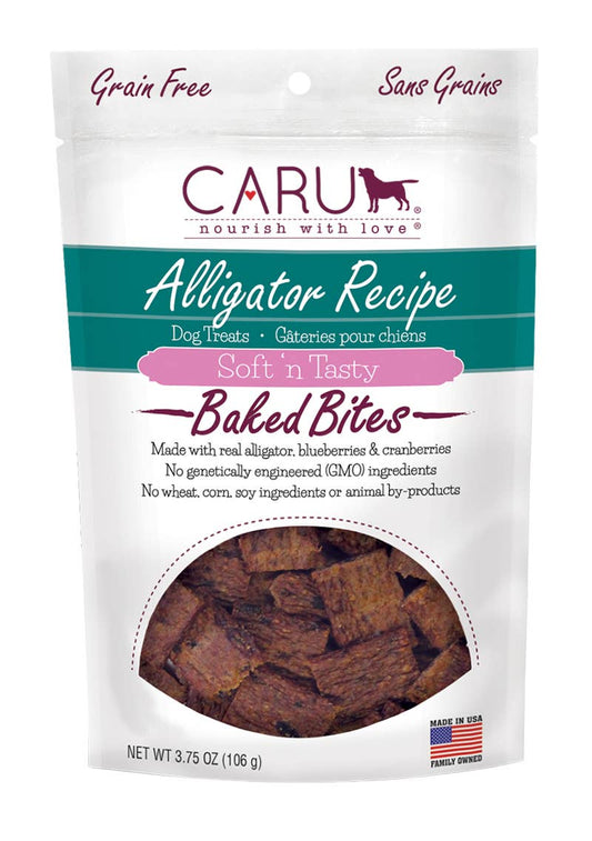 Caru & Cafe Nara - Caru Soft 'n Tasty Alligator Recipe Bites for Dogs - Doglicious Bakery Bites