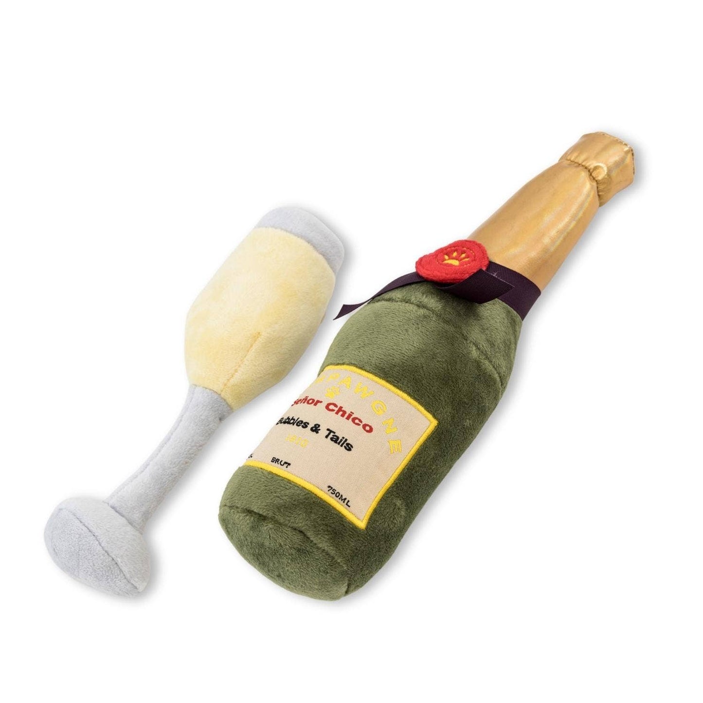 Champawgne - Cheers Crinkle and Squeaky Plush Dog Toy Combo - Doglicious Bakery Bites