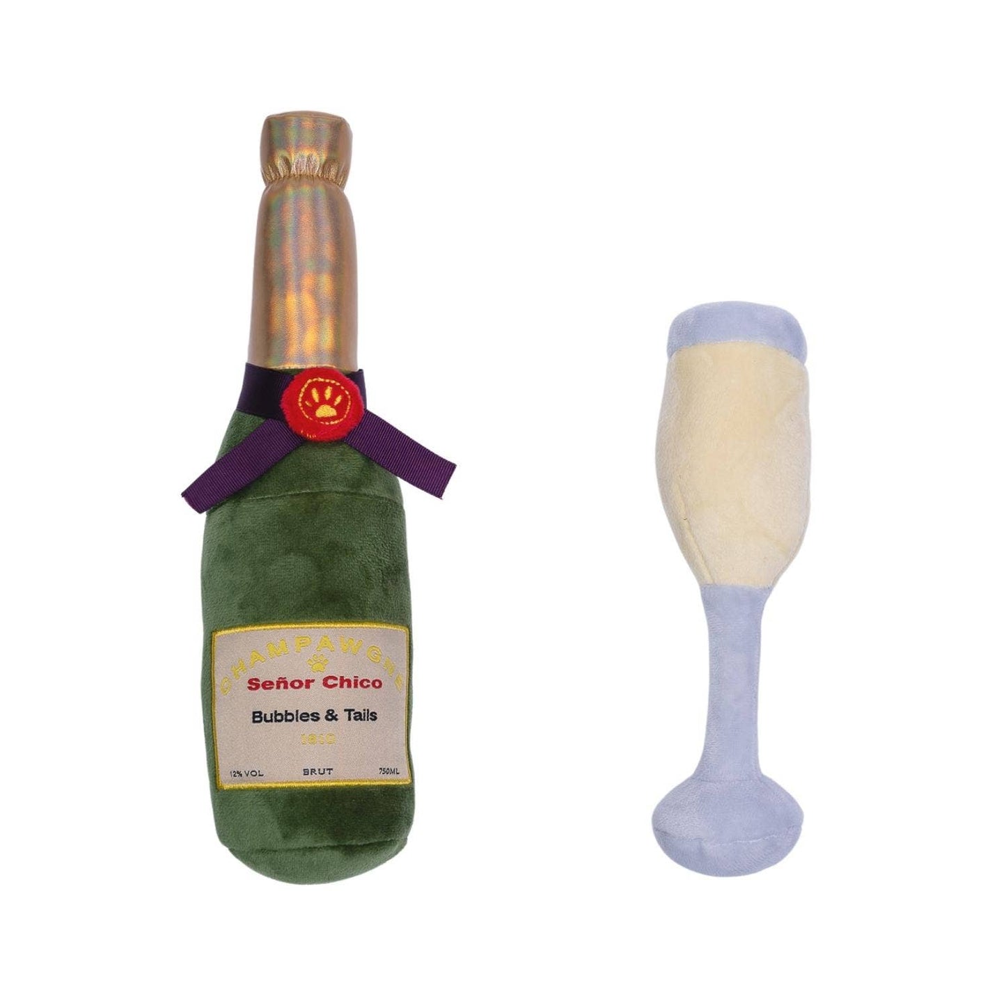 Champawgne - Cheers Crinkle and Squeaky Plush Dog Toy Combo - Doglicious Bakery Bites