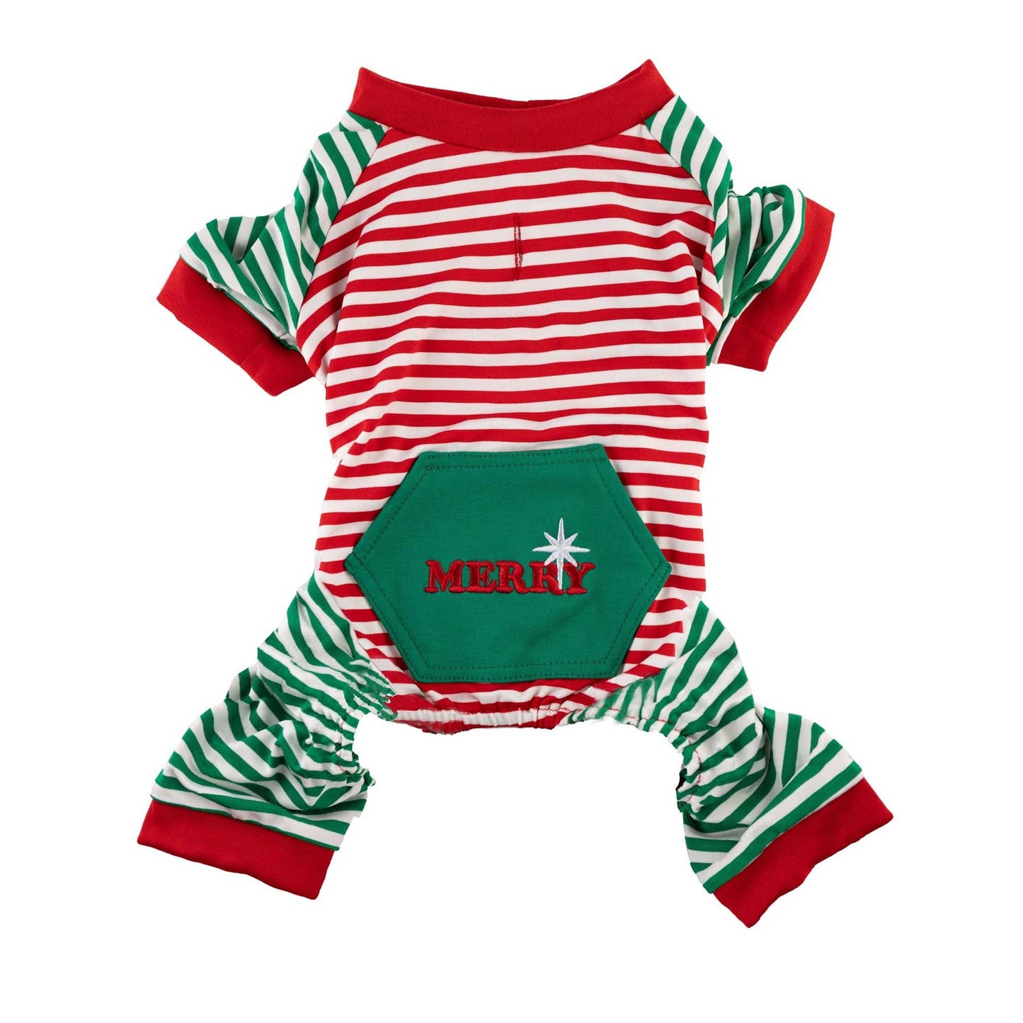 Christmas Stripe Dog Pajama - Doglicious Bakery Bites