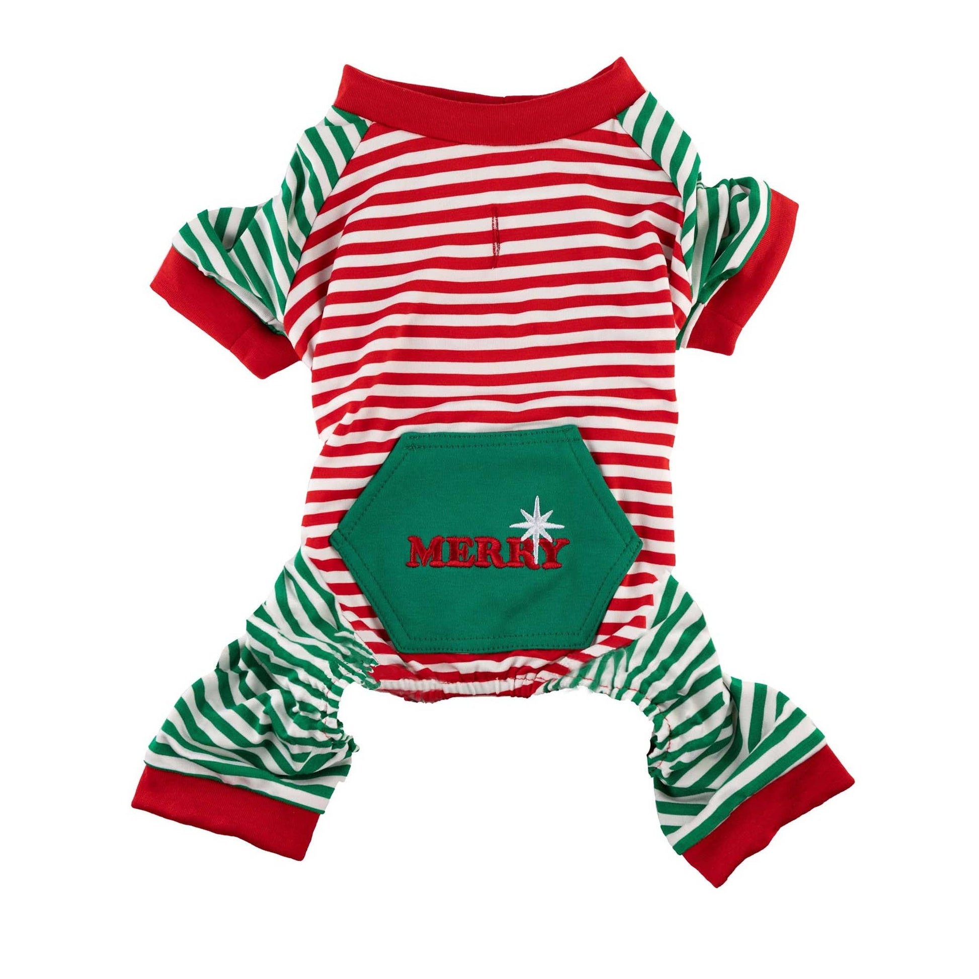 Christmas Stripe Dog Pajama - Doglicious Bakery Bites