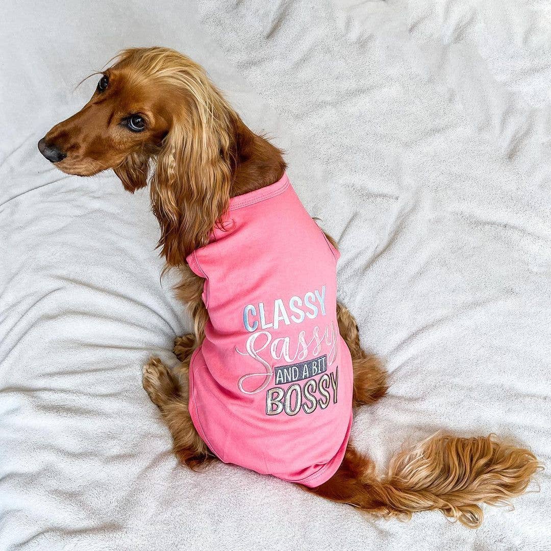 Classy Sassy and a Bit Bossy Dog T-Shirt – Bold & Fun Tee - Doglicious Bakery Bites