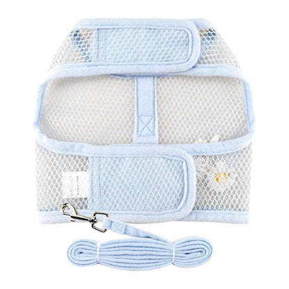 Cool Mesh Dog Harness - Blue with White Daisy's - Doglicious Bakery Bites
