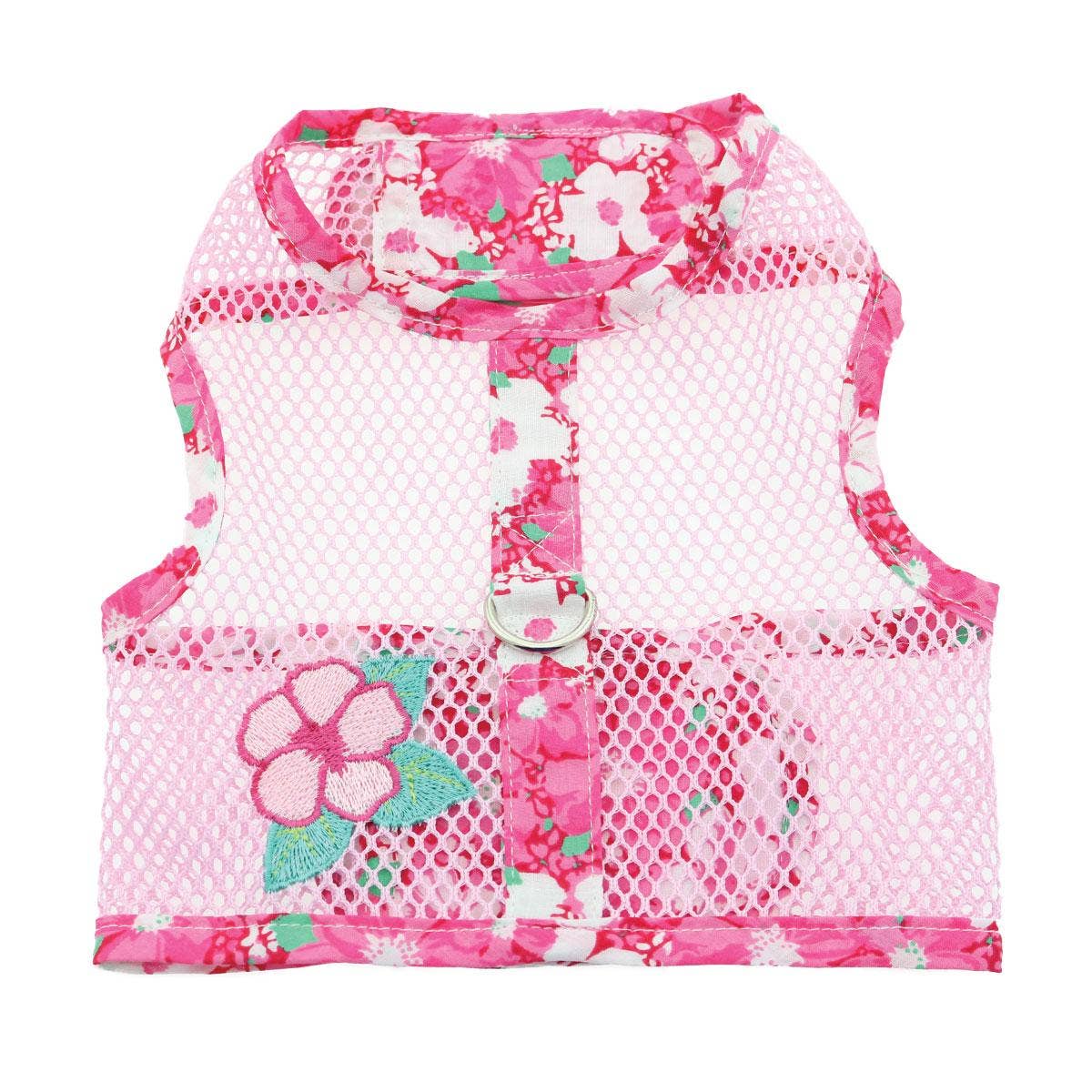 Cool Mesh Dog Harness - Hawaiian PINK Hibiscus - Doglicious Bakery Bites