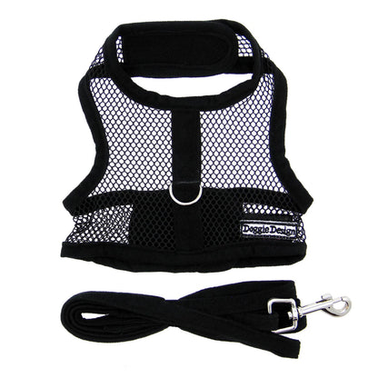 Cool Mesh Dog Harness - Solid Black - Doglicious Bakery Bites