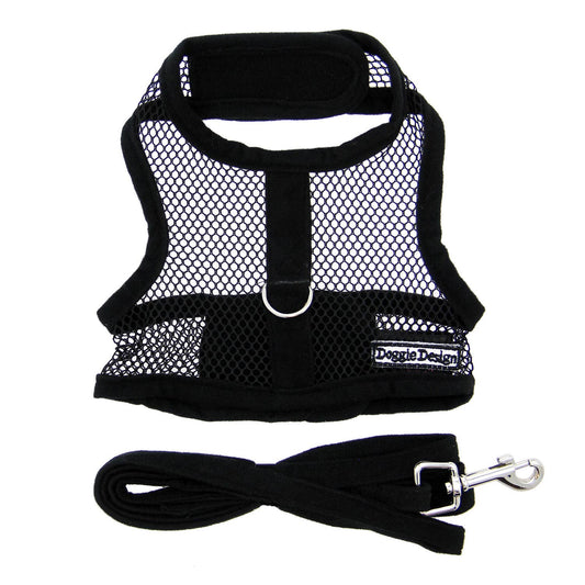 Cool Mesh Dog Harness - Solid Black - Doglicious Bakery Bites