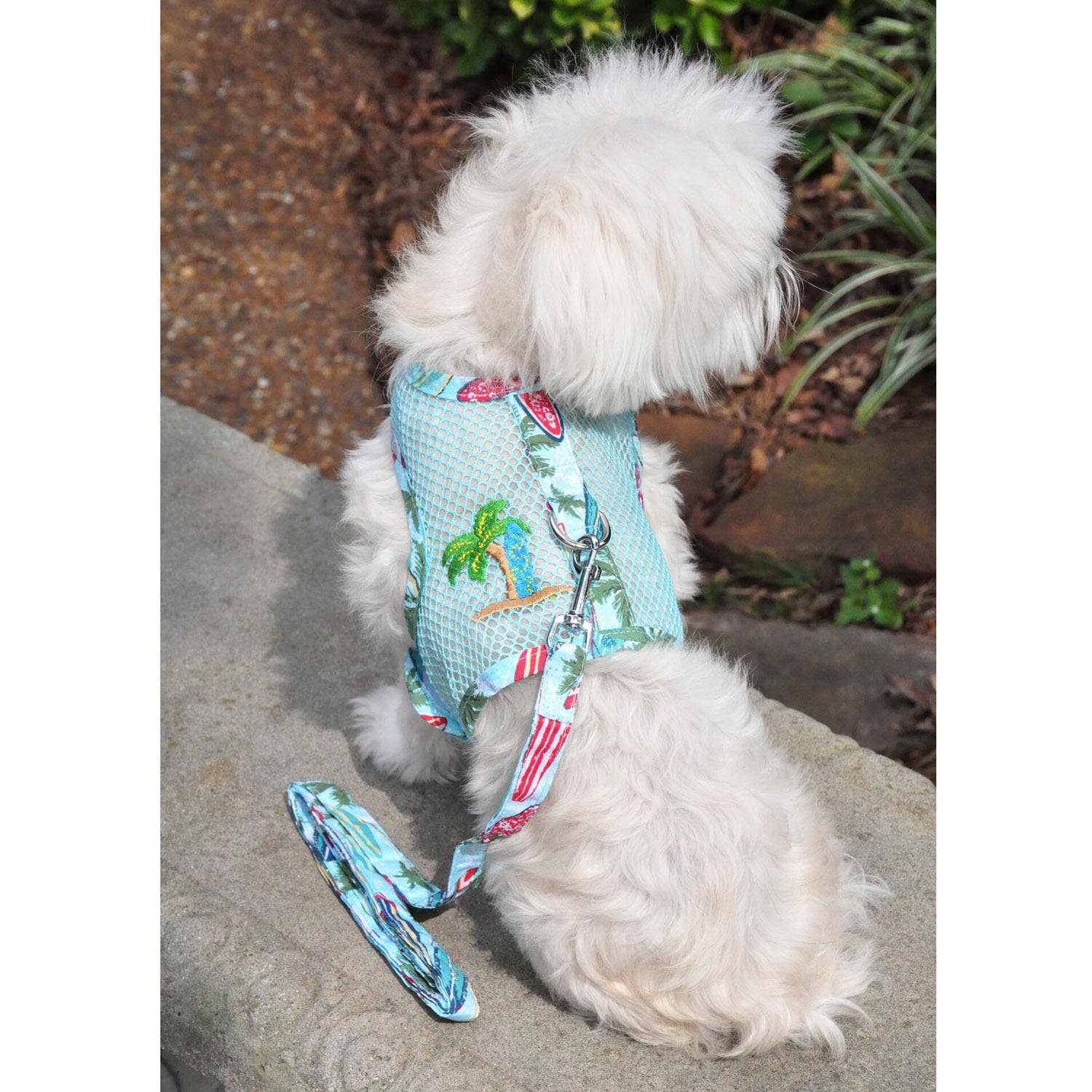Cool Mesh Dog Harness - Surf boards & Palms - Doglicious Bakery Bites