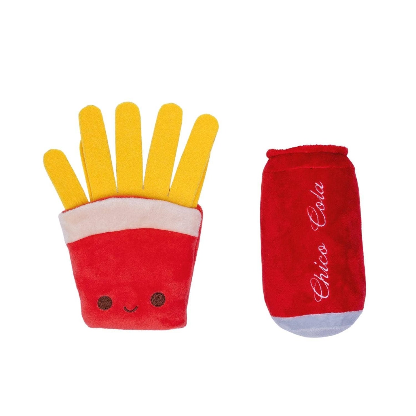 Crinkle and Squeaky Cola & Fries Plush Dog Toy Combo Set - Doglicious Bakery Bites