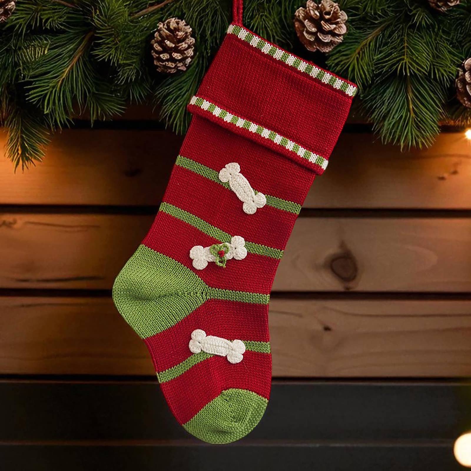 Dog Bone Stocking - Red - Doglicious Bakery Bites