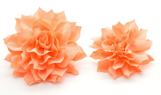 Dog Collar Attachment - Peach Fluffy Flower - Doglicious Bakery Bites