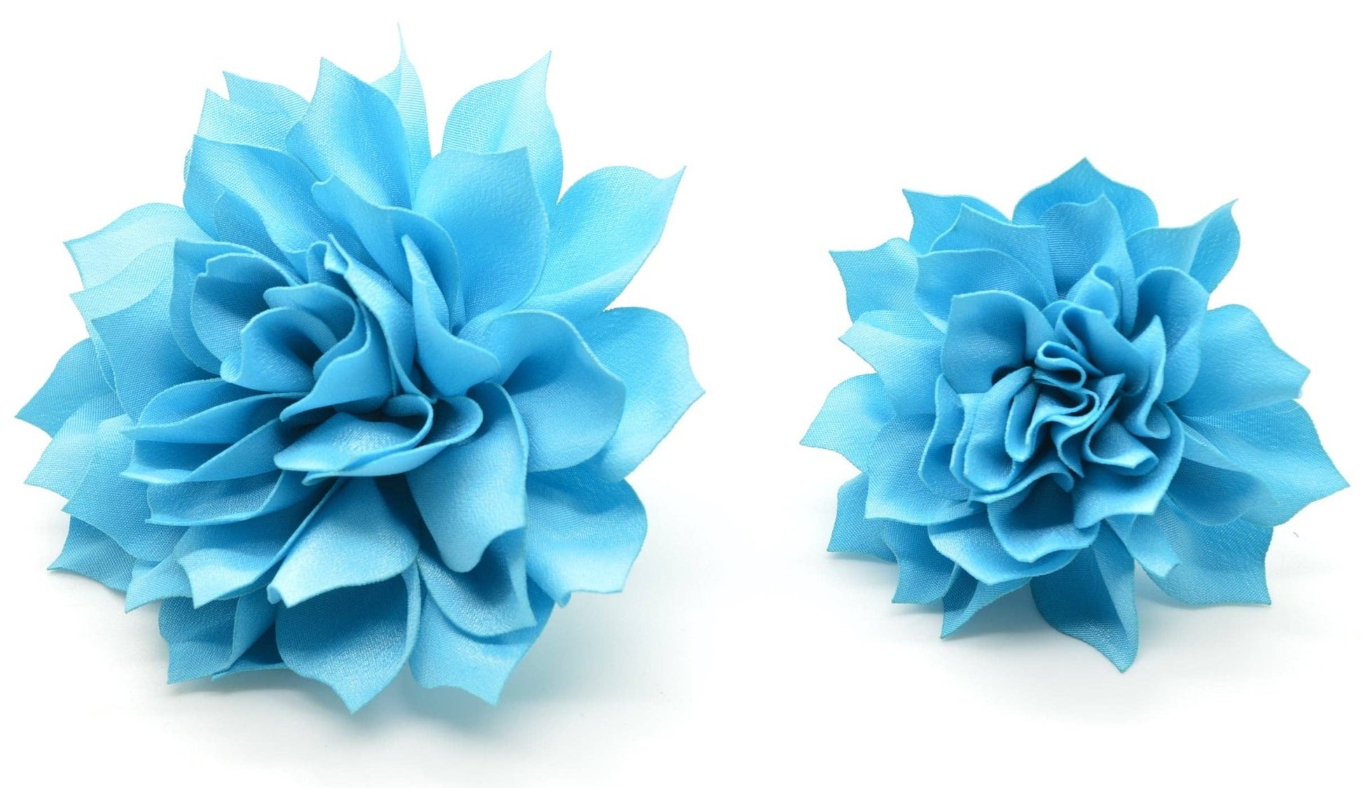 Dog Collar Attachment - Turquoise Blue Fluffy Flower - Doglicious Bakery Bites