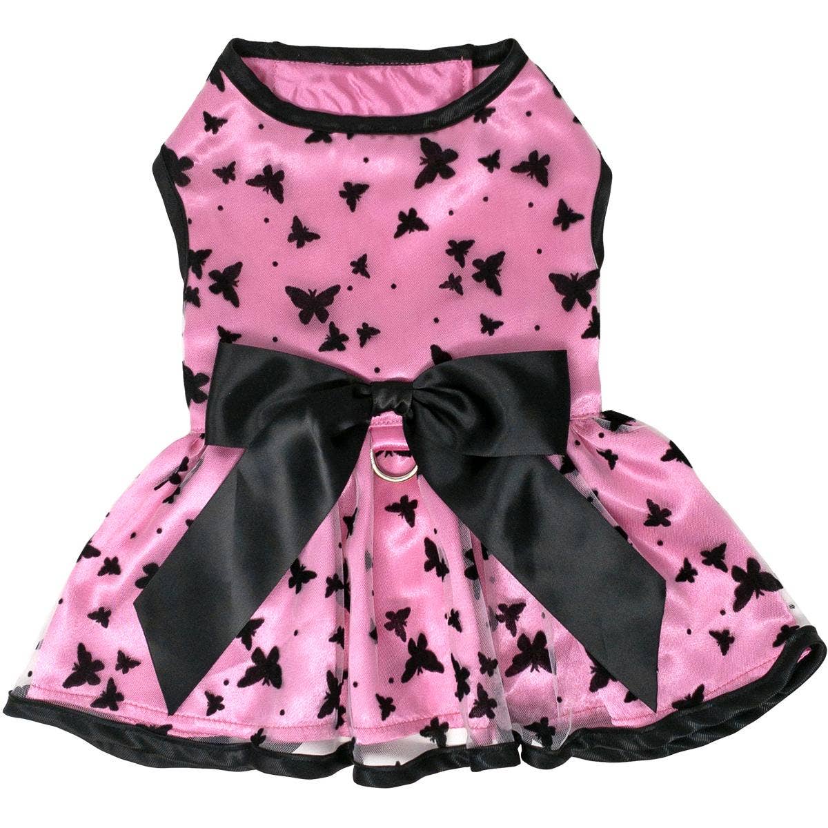 Doggie Design - All Aflutter Pink & Black Dog Dress - Doglicious Bakery Bites