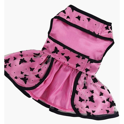 Doggie Design - All Aflutter Pink & Black Dog Dress - Doglicious Bakery Bites