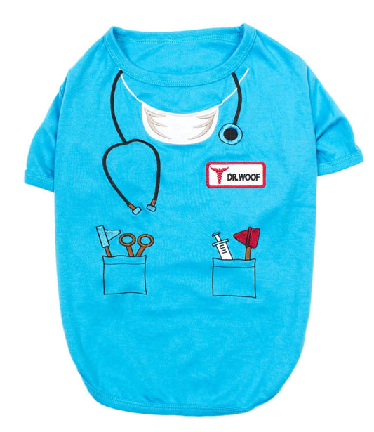 Dr. Woof Dog T-Shirt – Funny Halloween Costume for Dogs - Doglicious Bakery Bites