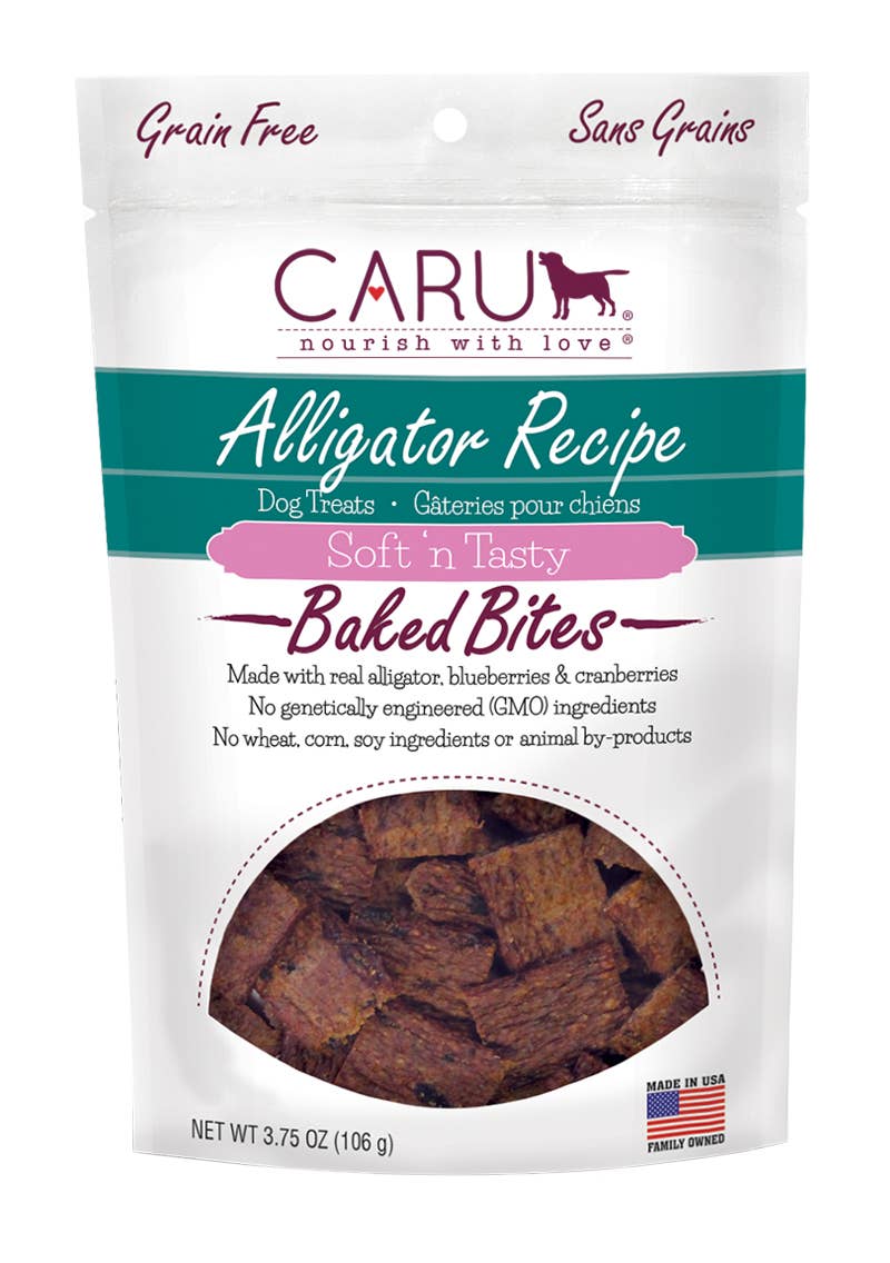 Caru & Cafe Nara - Caru Soft 'n Tasty Alligator Recipe Bites for Dogs
