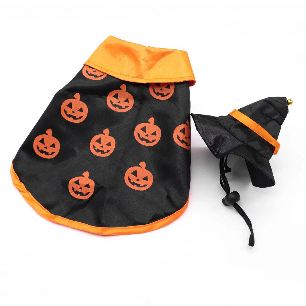 Cheerhunting - Ozzie - Pumpkin Witch Hat Halloween Pet Costume