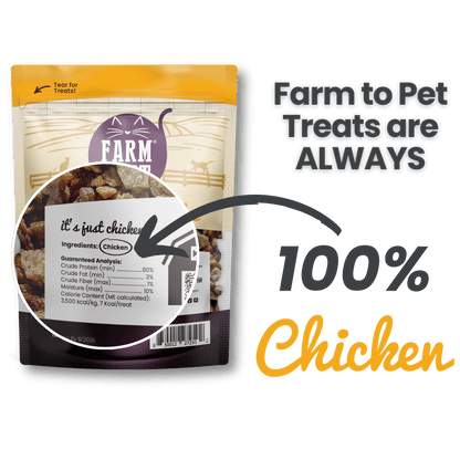 Farm to Pet Healthy Treats for Dogs & Cats - Chicken Crumbles Cat Treats - Doglicious Bakery Bites