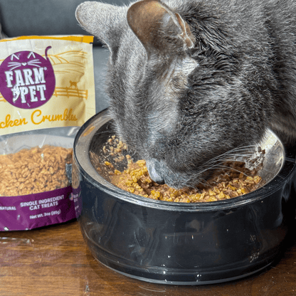 Farm to Pet Healthy Treats for Dogs & Cats - Chicken Crumbles Cat Treats - Doglicious Bakery Bites