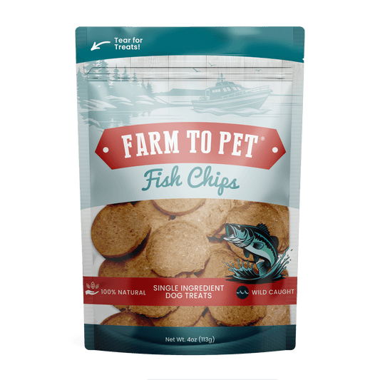 Farm to Pet Healthy Treats for Dogs & Cats - Fish Chips Dog Treats - Doglicious Bakery Bites