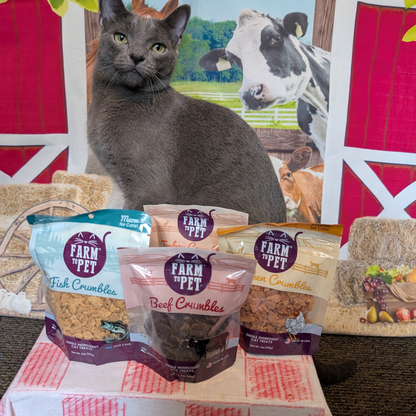 Farm to Pet Healthy Treats for Dogs & Cats - Fish Crumbles Cat Treats - Doglicious Bakery Bites