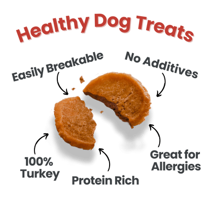 Farm to Pet Healthy Treats for Dogs & Cats - Turkey Chips Dog Treats - Doglicious Bakery Bites