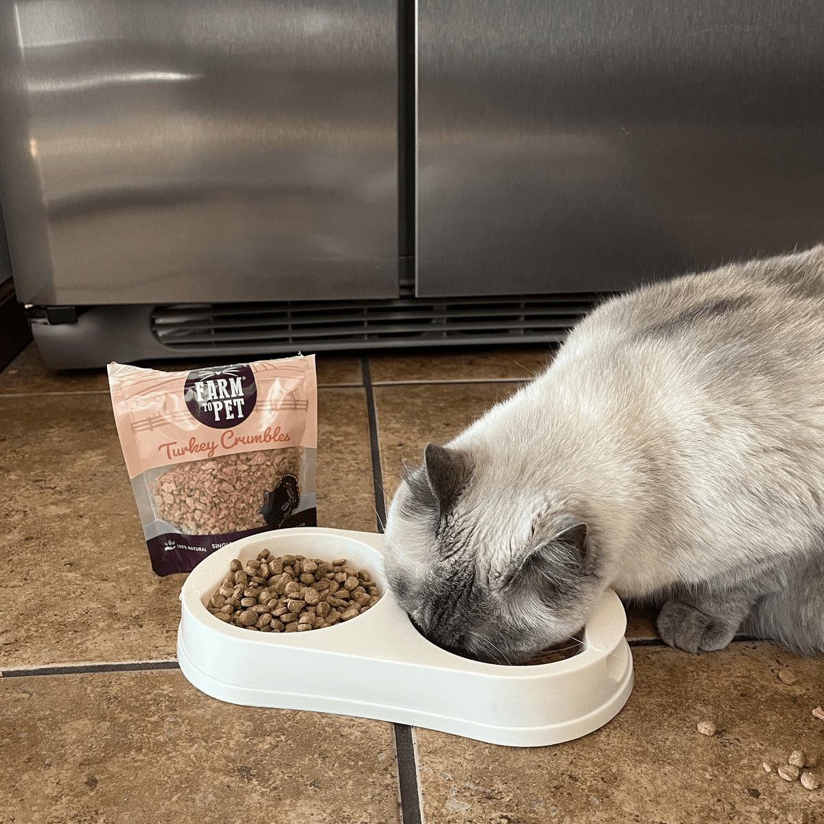 Farm to Pet Healthy Treats for Dogs & Cats - Turkey Crumbles Cat Treats - Doglicious Bakery Bites