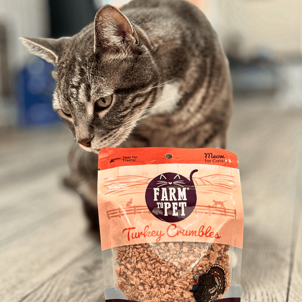 Farm to Pet Healthy Treats for Dogs & Cats - Turkey Crumbles Cat Treats - Doglicious Bakery Bites