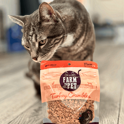 Farm to Pet Healthy Treats for Dogs & Cats - Turkey Crumbles Cat Treats - Doglicious Bakery Bites
