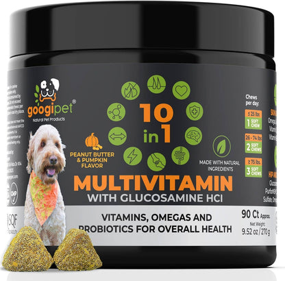 Googipet - Googipet 10 in 1 Dog Multivitamin (Peanut Butter/Pumpkin) - Doglicious Bakery Bites
