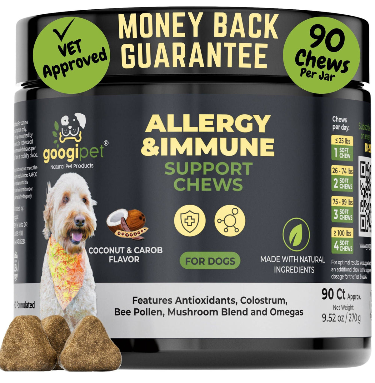 Googipet - Googipet Allergy Immune Support Chews For Dogs - Doglicious Bakery Bites