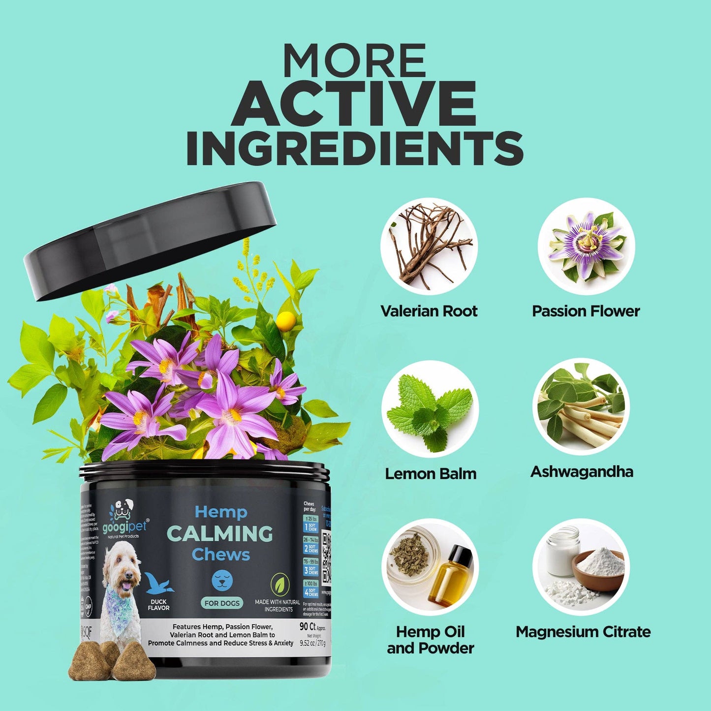 Googipet Hemp Calming Chews for Dogs - Doglicious Bakery Bites