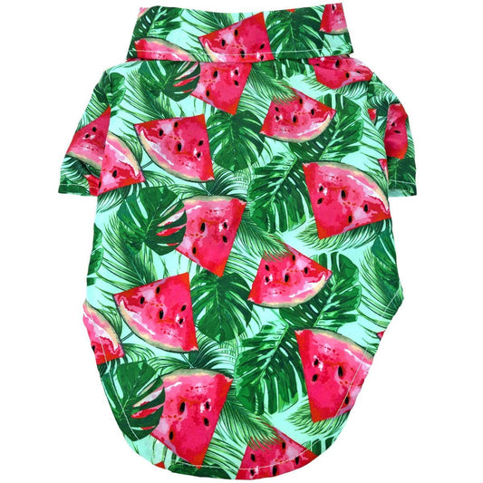 Hawaiian Camp Shirt - Juicy Watermelon - Doglicious Bakery Bites
