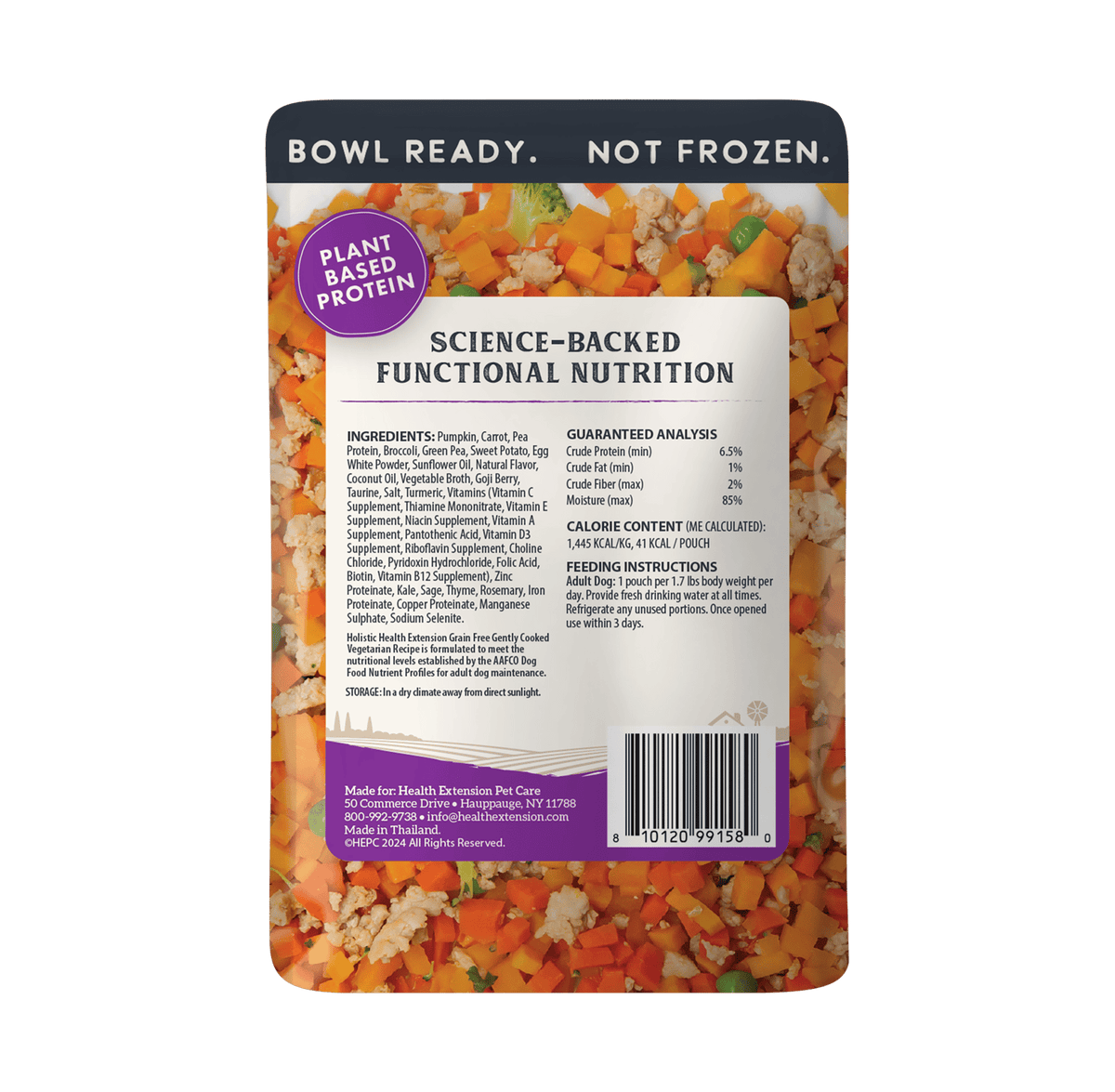 Health Extension Pet Care - Gently Cooked Grain Free Vegetarian Recipe - Doglicious Bakery Bites