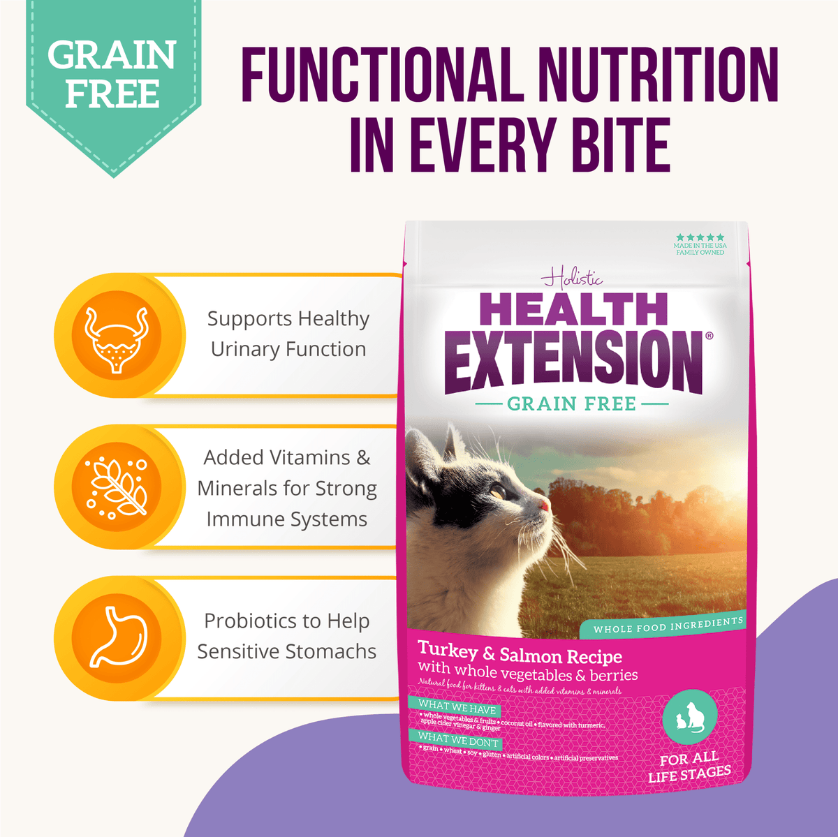 Health Extension Pet Care - Grain Free Turkey & Salmon Recipe - Doglicious Bakery Bites