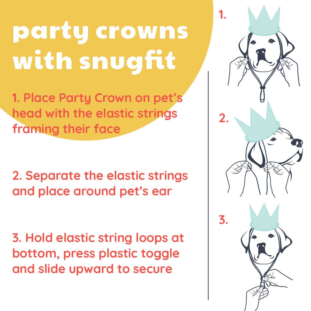 Huxley & Kent - Party Crown Pink with SnugFit® - Doglicious Bakery Bites