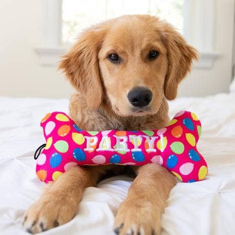Huxley & Kent - Party Time Bone Pink Dog Toy - Doglicious Bakery Bites