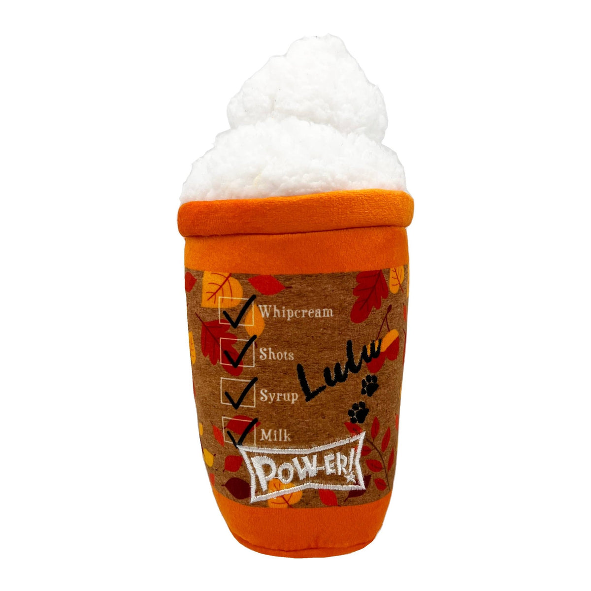Huxley & Kent - Puggin Spice Latte Dog Toy (Double Sided) - Doglicious Bakery Bites