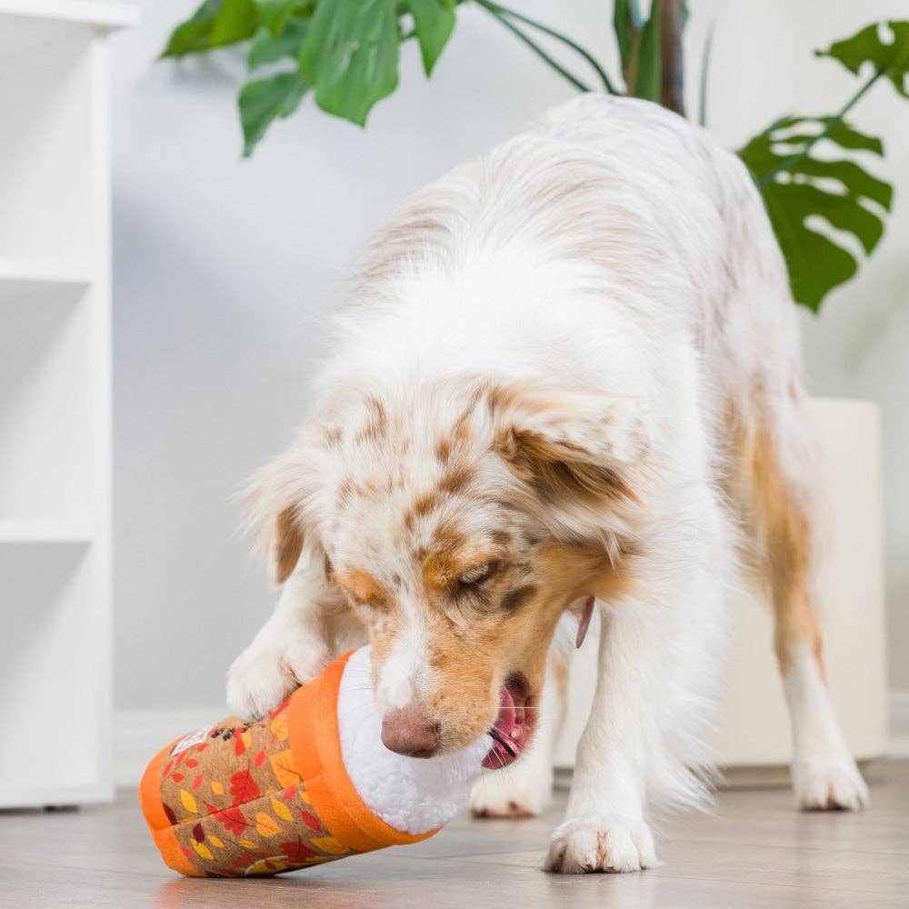 Huxley & Kent - Puggin Spice Latte Dog Toy (Double Sided) - Doglicious Bakery Bites