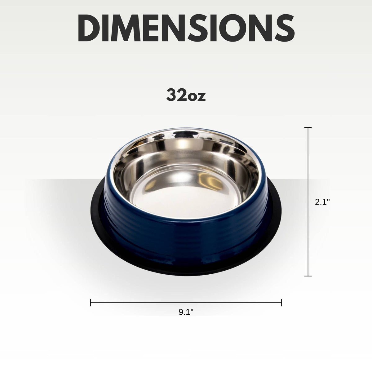 Jojo Modern Pets - Eco-friendly Non Skid Ribbed Cat & Dog Bowl (Poseidon Blue) - Doglicious Bakery Bites