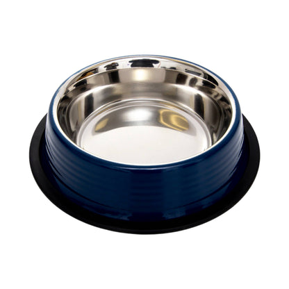 Jojo Modern Pets - Eco-friendly Non Skid Ribbed Cat & Dog Bowl (Poseidon Blue) - Doglicious Bakery Bites