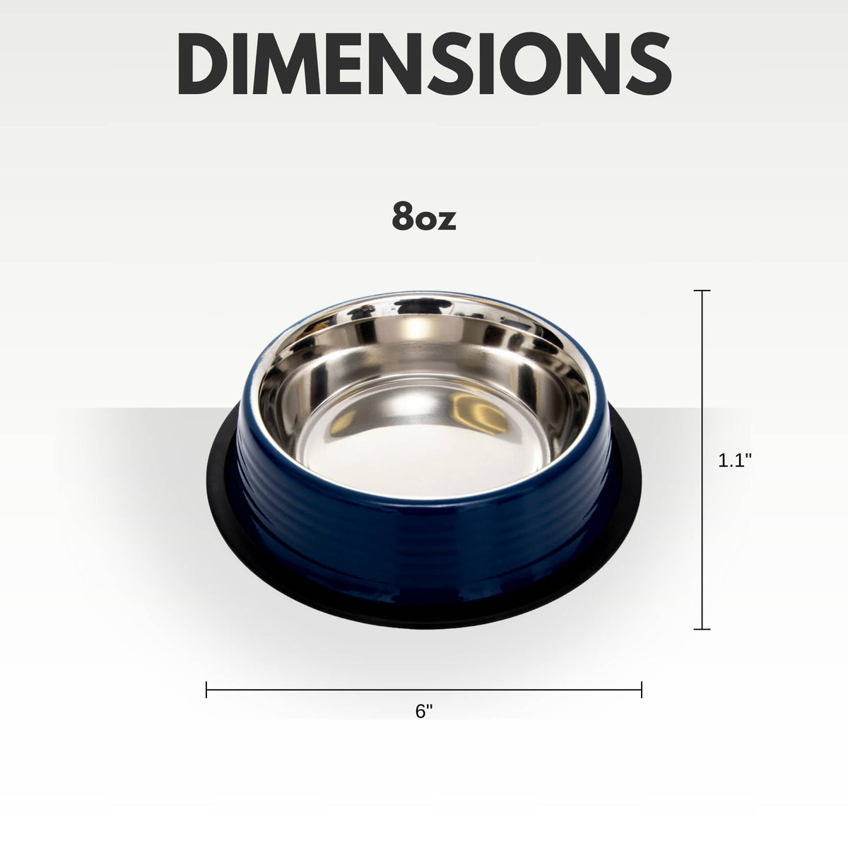 Jojo Modern Pets - Eco-friendly Non Skid Ribbed Cat & Dog Bowl (Poseidon Blue) - Doglicious Bakery Bites
