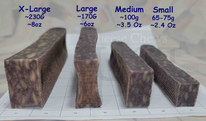 JUST Cheese Chews - Dog cheese chew. Blueberry XL Himalayan Yak ~8-9oz - Doglicious Bakery Bites
