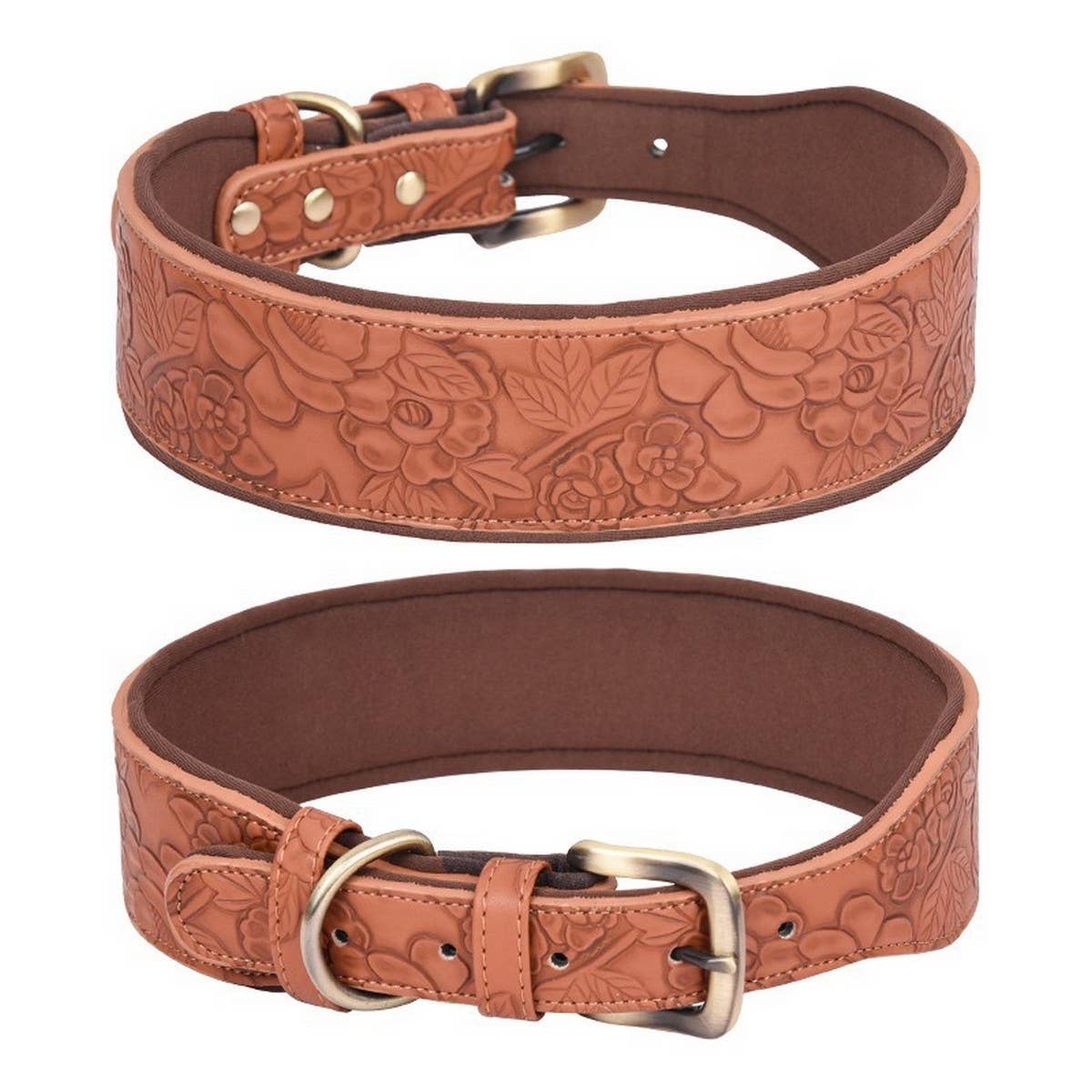 Leather (faux) Padded Dog Collar for Dogs - Doglicious Bakery Bites