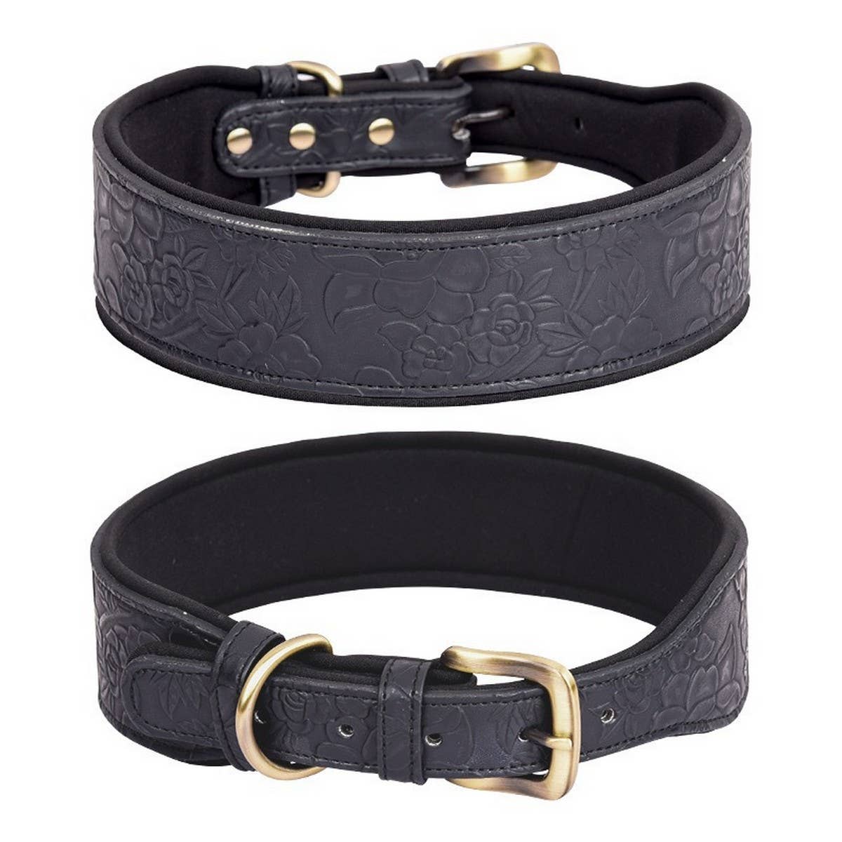 Leather (faux) Padded Dog Collar for Dogs - Doglicious Bakery Bites