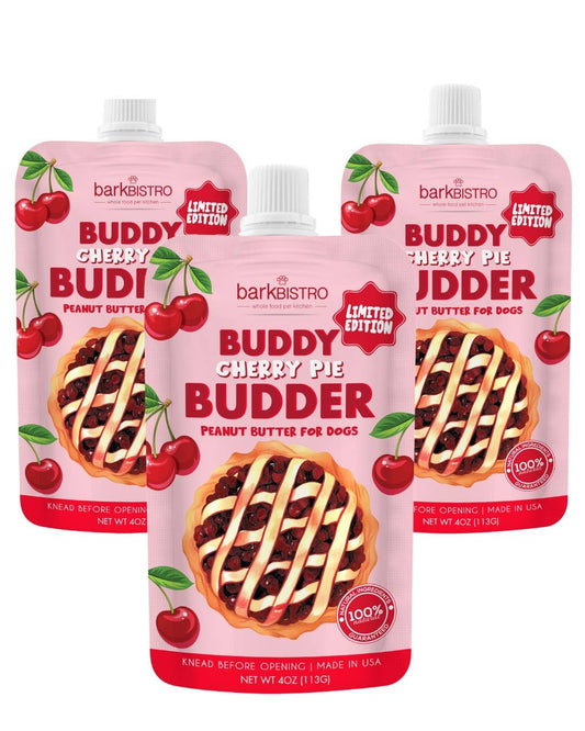 LIMITED EDITION Cherry Pie Buddy Budder - Dog Peanut Butter - Doglicious Bakery Bites